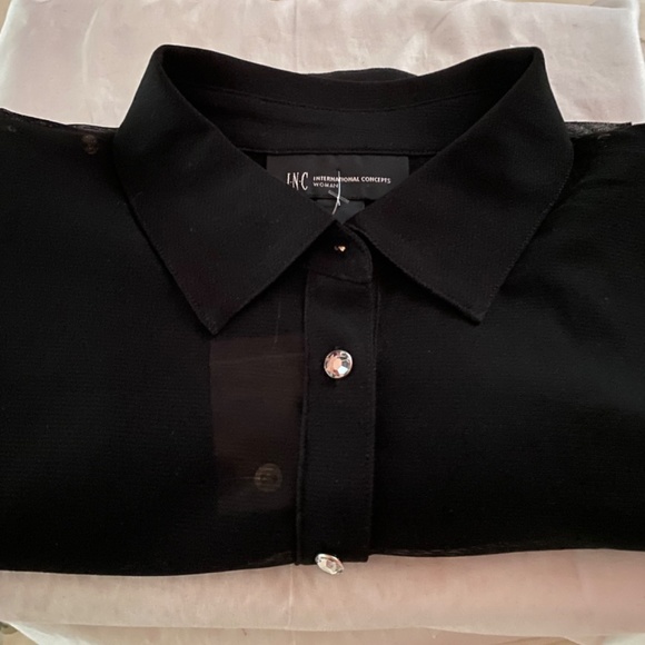 INC. Concepts; tunic; Size 1X; Black - Picture 2 of 4